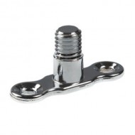 Chrome Pipe Clip 10 Male Backplate