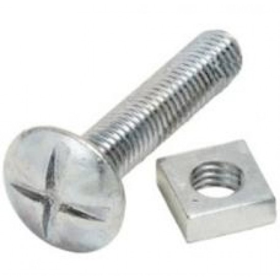 Roofing Nut & Bolt M6 x 30 BZP