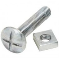 Roofing Nut & Bolt M6 x 60 BZP