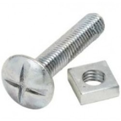Roofing Nut & Bolt M6 x 40 BZP