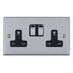 Hartland P/Chrome Socket Switched 13Amp 2G B/I
