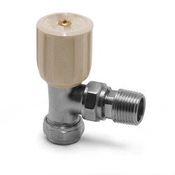 Radiator Valve Angled CP 15mm x 1/2