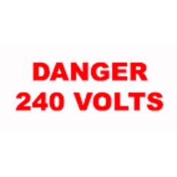 Kompress Sign Danger 240V Red/White