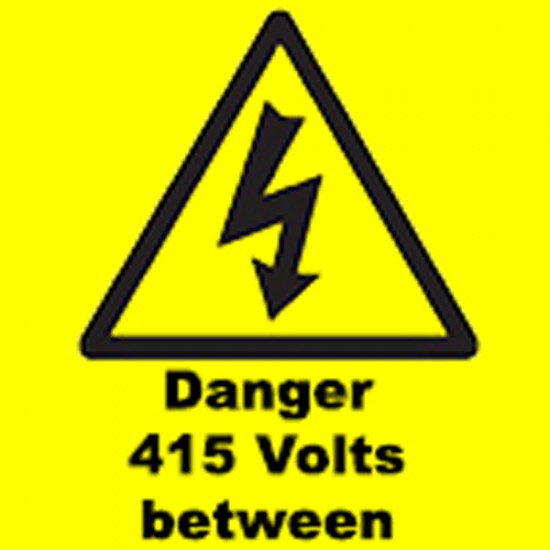Kompres Danger 415V Between 50mm x 50mm