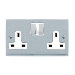 Heritage Switched Socket 13Amp 2G S/Chrome
