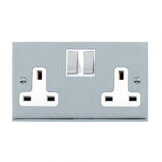 Heritage Switched Socket 13Amp 2G S/Chrome