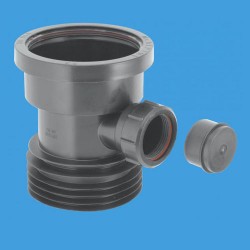 McAlpine 110mm M to F Drain Conn Blk with Boss