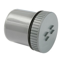 Polypipe Soil Access Cap Male 82mm Grey