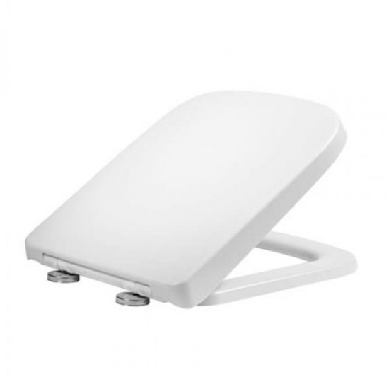 Toilet Seat White Soft Close Square Shape
