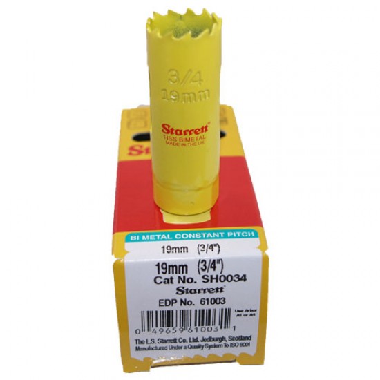 Starrett Hole Saw Blade 19mm 3/4