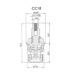 Tap Valve Ceramic Cartridge Pair