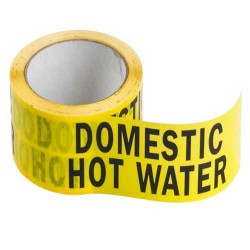 Warning Tape Yellow Dom Hot Water