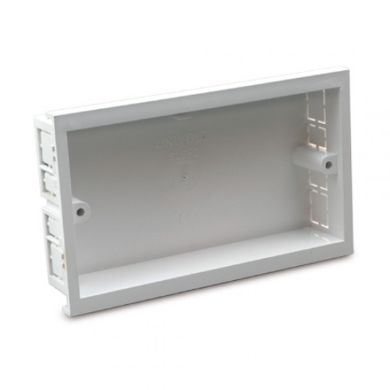 Univolt PVC Skirting Back Box Double