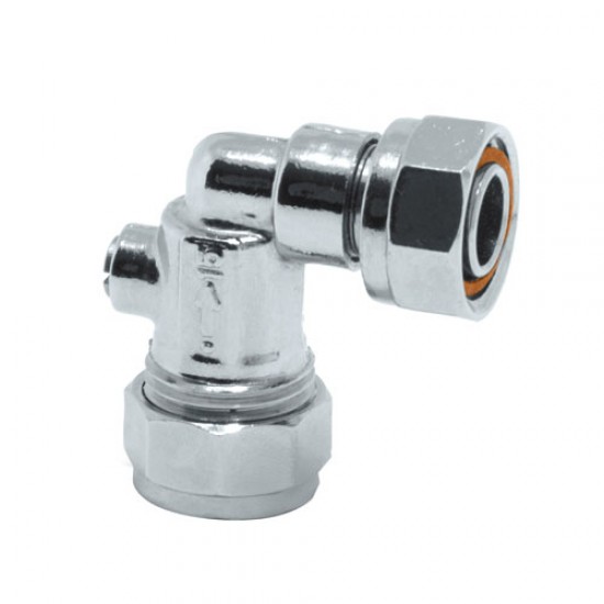 Isolating Service Valve C/P 15mm 1/2 Angled