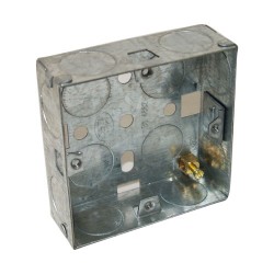 Single Metal Back Box 25mm