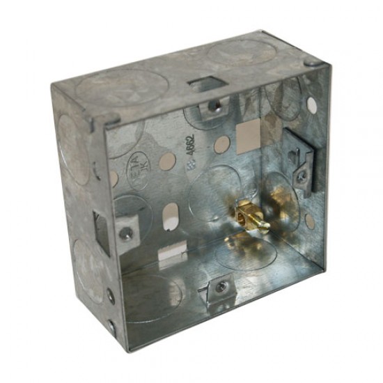 Single Metal Back Box 35mm