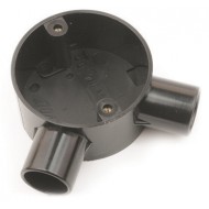 Univolt PVC 20mm Angle Box Black