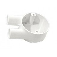 Univolt PVC 20mm Branch 2 Way U Box White