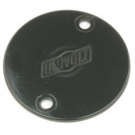 Univolt PVC 16-25mm Circular Box Lid Black