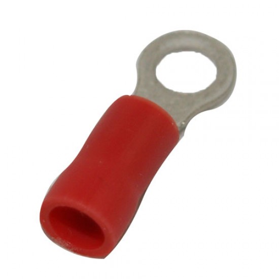 Insul Crimp Terminal 1.5 x M4 Stud Red