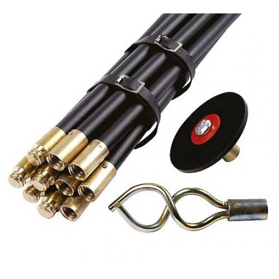 Drain Rod Set 40ft With Accessories