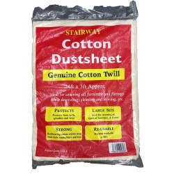 Cotton Dust Sheet 3' x 24' White