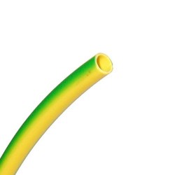 PVC Sleeving Green and Yellow 2mm 1M